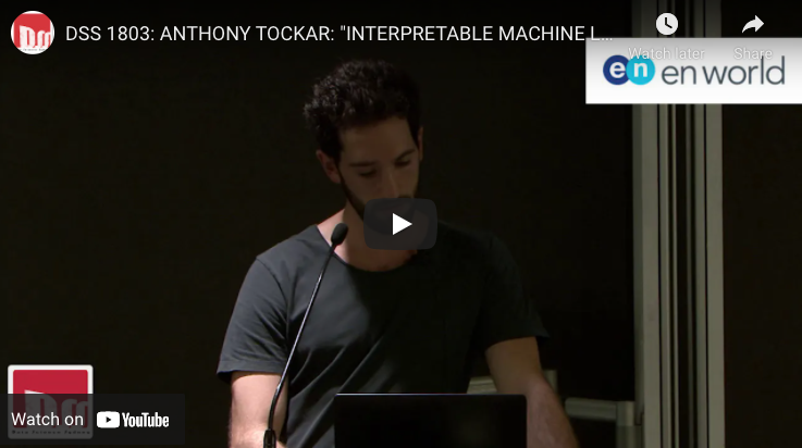 Video: Interpretable Machine Learning by Anthony Tockar